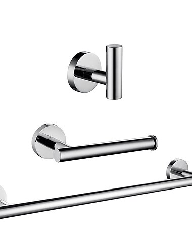 Juego de accesorios de baño / Barra para Toalla / Soporte para Papel Higiénico Nuevo diseño / Adorable / Creativo Moderno Acero inoxidable / Acero Bajo en Carbono / Metal 3 piezas - Baño Colocado en