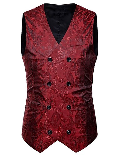  Vintage Gotisch Königlicher Stil Maskerade Weste Oberbekleidung Pestdoktor Jacquard Jacquard Herren Weihnachten Halloween Karneval Veranstaltung / Fest Karneval von Venedig Erwachsene Weste