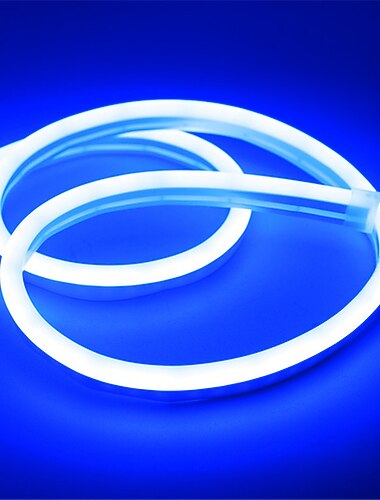  شريط ضوء LED نيوني 5M 16.4 قدم مرن مقاوم للماء شريط لاصق IP67 أبيض دافئ أحمر أزرق 2835 600 لمبة للحفلات 12V