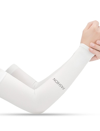  Mangas de ciclismo Color sólido Filtro Solar Secado rápido Transpirabilidad Suave Bicicleta / Ciclismo Blanco Negro Morado Licra para Mujer Hombre Adulto Ejercicio al Aire Libre Ciclismo / Bicicleta