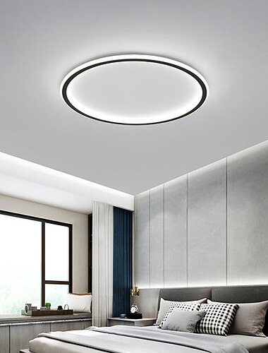  1-flammige neue led-deckenleuchte rund ultradünn einfaches rundes design deckenleuchte metall schlafzimmer lampe nordisch kreativ haushalt büro studium Esszimmerlampe 28w nur dimmbar mit fernbedienung