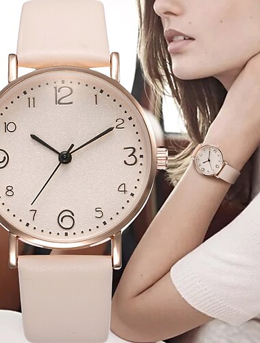  Women Watch Luxury Casual Quartz Alloy Watch Ladies Fashion Stylish Stainless Steel Dial Casual Bracele Leather Wristwatch