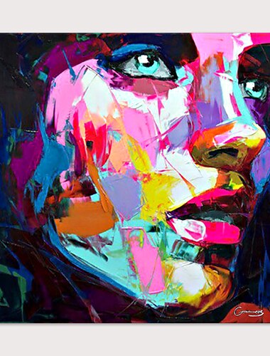  يدويا النفط الطلاء رسمت باليد جدار الفن لوحة الرقم صورة امرأة ديكور المنزل الديكور توالت قماش no إطار غير متمدد