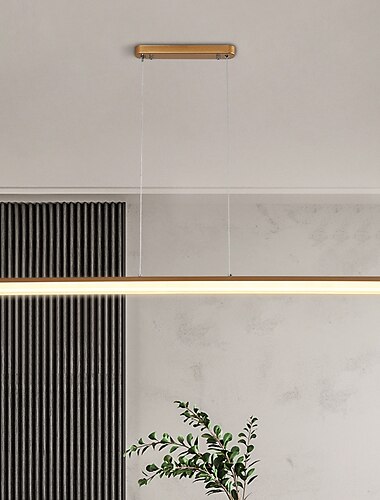  led lineaire hanglamp modern zwart goud 100cm kantoor eetkamer kroonluchter geschilderde afwerkingen aluminium verstelbare hanglamp 110-120v 220-240v warm wit koud wit