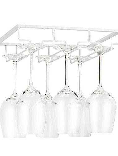  support de verre à vin sous armoire porte-verres en métal organisateur de verre à vin verres cintre de rangement pour bar cuisine maison noir or blanc