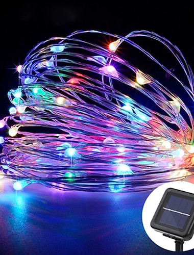  elegante bruiloftsfeest receptie 20m 200led zonne-lichtsnoer - waterdicht, 8 standen, buitenverlichting voor tuinvakantiedecoratie