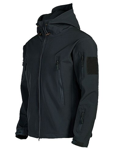  mannen speciale ops militaire tactische softshell jas jas jacht fleece capuchon jas outdoor thermisch warm waterdicht winddicht fleece gevoerd lichtgewicht winter trenchcoat top camping vissen