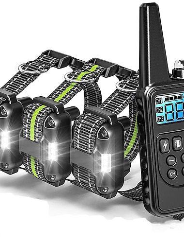  Hundetraining Schockhalsband lcd Elektrischer Hund Haustiere Reflektierender Trainer Antibellen Wiederaufladbare Verhaltenshilfen Gehorsamstraining für Haustiere