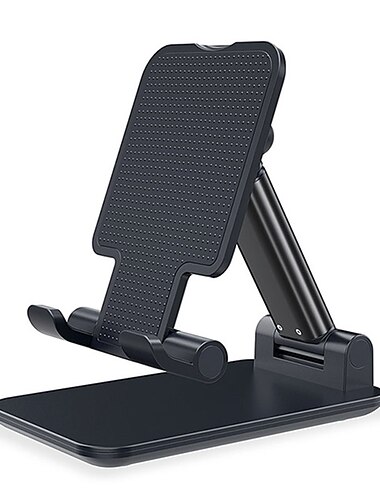  Faltbarer Handyhalter Ständer Einziehbare verstellbare Handyhalterung Wiege für iPhone 13 12 11 Pro Max X iPad und alle Smartphones Verstellbarer Metallschreibtisch Desktop Tablet Universelle