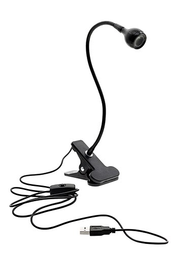  Blacksliver 3w led lampe de bureau usb lampe de table lumière avec clip clip lit flexible lecture livre veilleuse pour étude bureau travail 1 pc