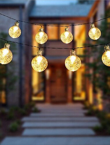  1.5m 2m 3m 4m 5m 10m 20m lichtslingers high power led warm wit wit blauw kerst nieuwjaar creatief feest decoratieve tuin werf decoratie lamp aa batterijen aangedreven 1 set