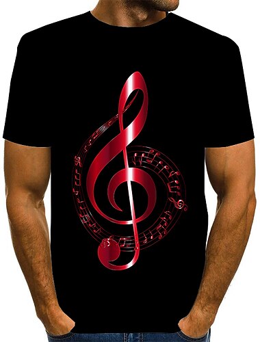 Festival musicale Per uomo Grafico Camicia Maglietta Magliette Divertenti Manica Corta maglietta Girocollo Camicia Esagerato Essenziale Quotidiano Rosso Oro Arcobaleno Abbigliamento Normale S M L XL