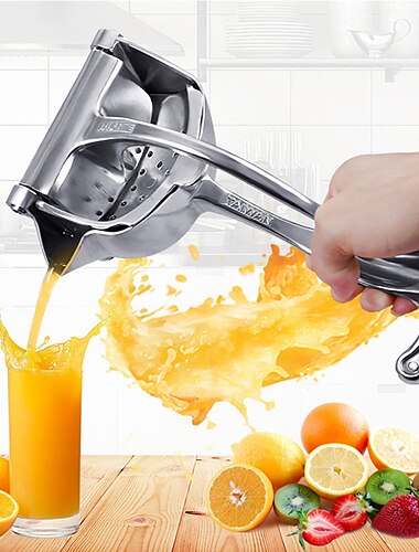  srebrna metalowa ręczna sokowirówka wyciskarka do owoców sok cytrynowy prasa do pomarańczy wielofunkcyjne domowe przybory kuchenne