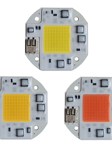  LED cob chip luz led 110v 220v 20w 30w 50w blanco cálido blanco inteligente ic sin soldadura no necesita controlador smd cuentas de luz para reflector proyector lámpara exterior iluminación diy 1pc