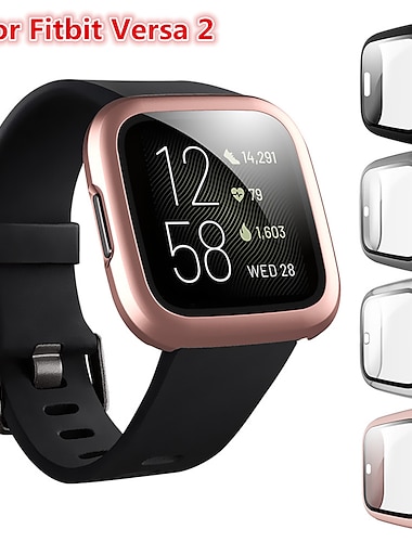  Hoesjes Compatibel met: Fitbit Versa 2 Muovi / Gehard glas Horloge Deksel
