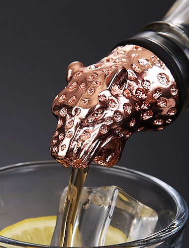  liqueur de vin spiritueux verseur tête d'animal en acier inoxydable bouchons de bouteille uniques aérateurs bar outils
