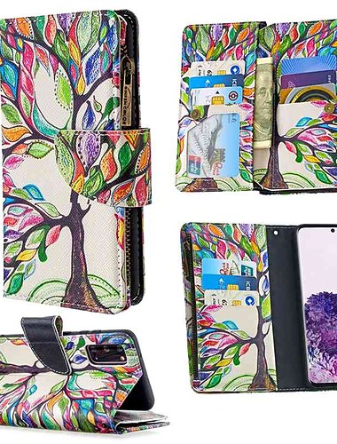  téléphone Coque Pour Samsung Galaxy S26 Ultra Plus S25 S24 S23 Ultra Plus A73 A53 Étui Portefeuille avec Support Porte-cartes Motif Arbre faux cuir