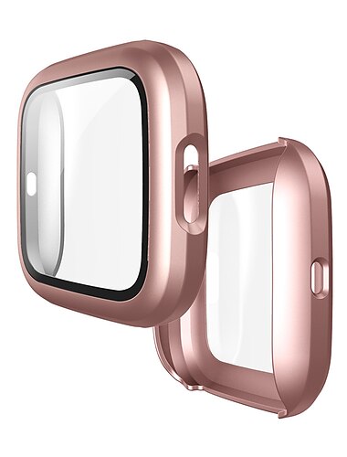  Hüllen Kompatibel mit Fitbit Versa 2 Kunststoff / Gehärtetes Glas Beobachten Abdeckung