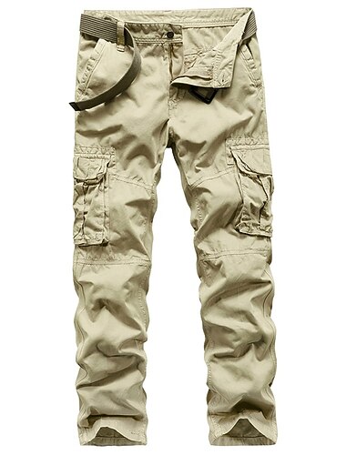  Bărbați Pantaloni Cargo Παντελόνι πεζοπορίας Pantaloni de lucru Primăvară Toamnă În aer liber Fit standard Ripstop Multi-buzunar Elastic Comfortabil Pantaloni Gri Închis Negru Bumbac Muncă Vânătoare