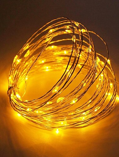  2 m lange, 20 LEDs USB-betriebene Schleierkraut-Lichterkette, warmweiß/rot, schneidbares Design, Lichterkette für den Garten im Freien, Weihnachtsdekoration für den Innenhof