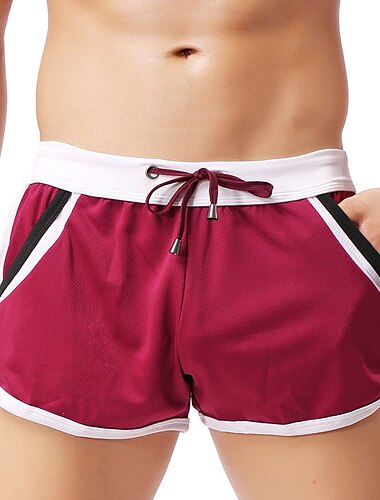  Herren kurze Sporthose Laufshorts kurze hosen Laufshorts Leichtathletik Kurze Hosen Kordelzug mit weißem Rand Unten Outdoor Heim Sportlich Baumwolle Atmungsaktiv Komfortabel Fitnesstraining Bewegung