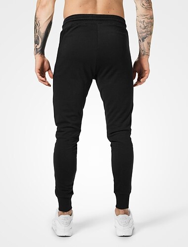  Herren Jogginghose Jogger Sporthose Kordelzug Seitentaschen Unten Athlässigkeit Sommer Baumwolle Atmungsaktiv Schnelltrocknend Weich Schweißableitend Fitness Fitnesstraining Aufführung entspannte