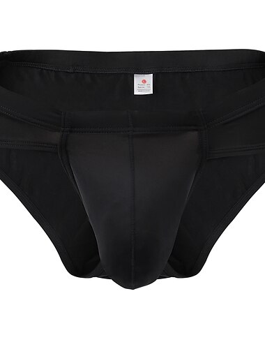  Herren 1 Packung Slip Grundlegend Polyester Nylon Niedrige Taillenlinie EU- / US-Größe Schwarz Weiß