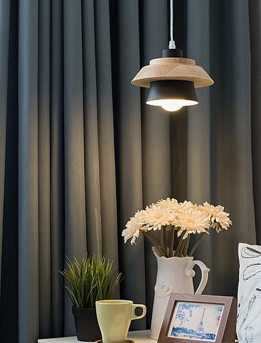  19 cm pendellampa i enkel design i nordisk metall metallmålade ytor land 110-120v 220-240v