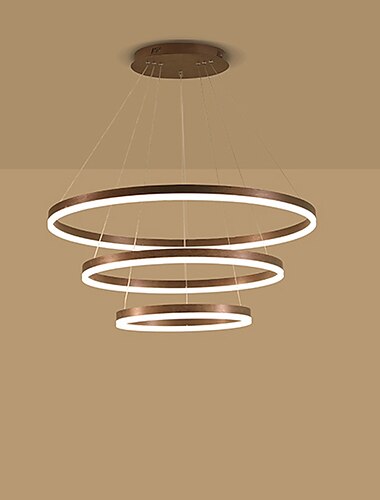  led függőlámpa 3 fényes 80cm/60cm/40cm gyűrűs kör kialakítás 113w alumínium festett kivitel modern mélysugárzó intelligens wifi vezérlés távirányítóval szabályozható
