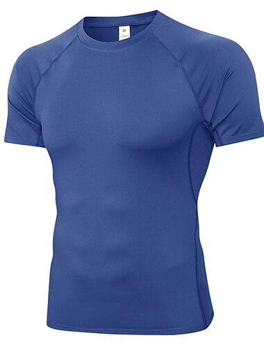  Herren Funktionsshirt Laufshirt Sport Top Kurzarm T-Shirt Sportlich Athlässigkeit Sommer Spandex Atmungsaktiv Schnelltrocknend Feuchtigkeitsableitung Weich Fitness Fitnesstraining Aufführung