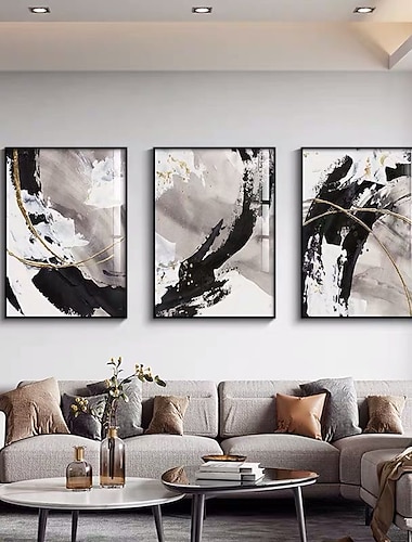  هانغ رسمت النفط الطلاء رسمت باليد عمودي تجريدي مناظر طبيعية معاصر الحديث بدون إطار داخلي
