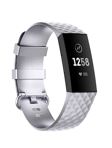  Smart Watch Band για Fitbit Charge 4 / Charge 3 / Charge 3SE Μαλακή σιλικόνη Εξυπνο ρολόι Λουρί Μεταλλικό κούμπωμα Ρυθμιζόμενο Αναπνέει Αθλητικό Μπρασελέ Αντικατάσταση Περικάρπιο