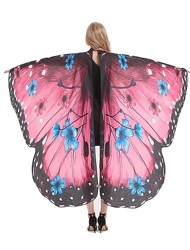  Sommerfugl Halloween Cosplay kostume Vinger Kappe Karneval kostume Cosplay Voksne Dame Halloween Mardi Gras Nemme Halloween kostumer Klæd dig ud