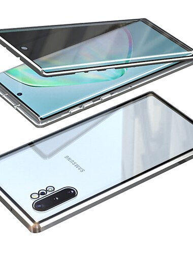  Handy Hülle Handyhüllen Für Samsung Galaxy S23 S22 S21 FE S21 Ultra Plus S20 Magnetische Adsorption Vollschutz Anti-Spionage Stoßfest Transparent Datenschutz Gehärtetes Glas