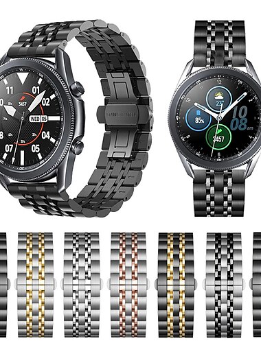  Smart Watch Band για Samsung Galaxy Watch 5 Pro 45mm 4 Classic 42mm 46mm 3 41mm Active 2 40mm 44mm Gear Sport S3 Frontier S2 2 Neo Live Ανοξείδωτο Ατσάλι Εξυπνο ρολόι Λουρί Μέταλ Μπάντα Αντικατάσταση
