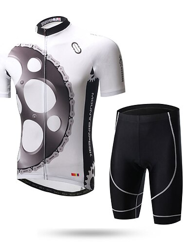  Ανδρικά Φανέλα και σορτς ποδηλασίας Κοντομάνικο Ποδηλασία Βουνού Ποδηλασία Δρόμου Φθινόπωρο Μπλε Ουρανί Άσπρο+Γκρίζο Βαθμίδα Ποδήλατο Ρούχα σύνολα