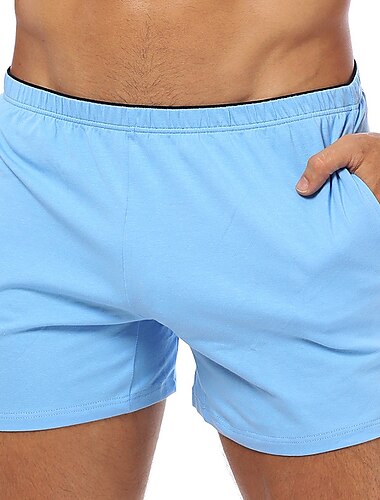  Férfi Izzadt nadrág Fehérnemű rövidnadrág Egyszínű Légáteresztő Mekano Rövid Otthon Napi Alap Alkalmi Vékony Fekete Fehér Mikroelasztikus