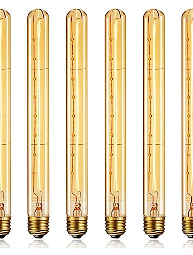  6 Stück, 4 Stück, dimmbar, Vintage-Edison-Glühbirne, Glühlampe, E27, T300, 40 W, Kronleuchter, Pendelleuchte, 220–240 V