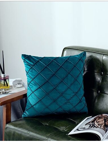  decoratieve sierkussens 1 stuk superzachte fluwelen kussenslopen vierkante decoratieve kussensloop voor bedbank bank 45 cm roze blauw saliegroen