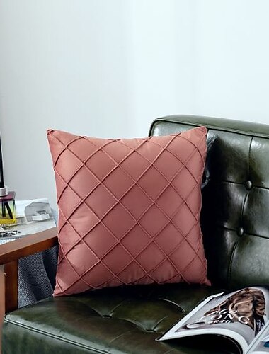  Dekorative Wurfkissen, 1 Stück, superweiche Samt-Kissenbezüge, quadratischer dekorativer Kissenbezug für Bett, Couch, Sofa, Bank, 45 cm, Rosa, Blau, Salbeigrün