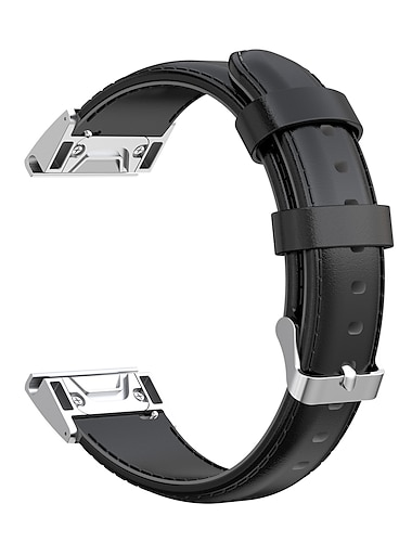  Uhrenarmband für Garmin Fenix 7S / 6S / 5S / 5S Plus Echtes Leder Ersatz Gurt Lederschlaufe Geschäftsband Armband