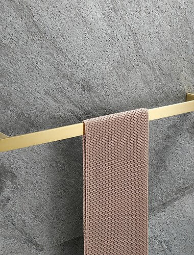  Badezimmer-Hardware-Zubehörset – Handtuchhalter, Toilettenpapierhalter, Kleiderhaken, Edelstahl, kohlenstoffarmer Stahl, Metall, Wandmontage