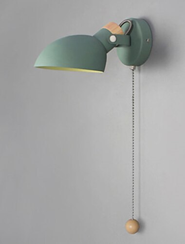 led wandleuchte nordic macaron minimalistisch wohnzimmer schlafzimmer leselampe nachttischlampe mit schalter massivholz kreativ drehlicht