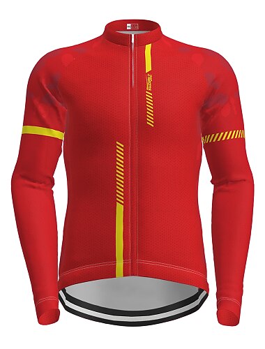  Herren Radtrikot Geometrisch Patchwork Gemustert Langarm Fahhrad Trikot Oberteil mit 3 Gesäßtaschen Mountainbike MTB Straßenradsport Thermowarm UV-beständig Radfahren Schnelltrocknend Sport Schwarz