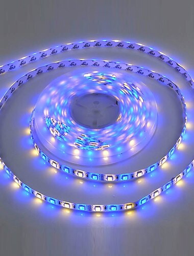  10 m (2 x 5 m) intelligente WLAN-App LED-Streifenlicht RGBW im Freien wasserdicht 600 LEDs 5050 SMD Arbeit mit Alexa Google mit WLAN-Fernbedienung