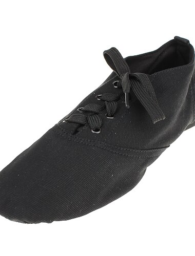  Homme Chaussures de Jazz Entraîner des chaussures de danse Scène Utilisation Plate Basket Talon Plat Lacet Blanche Noir Rouge