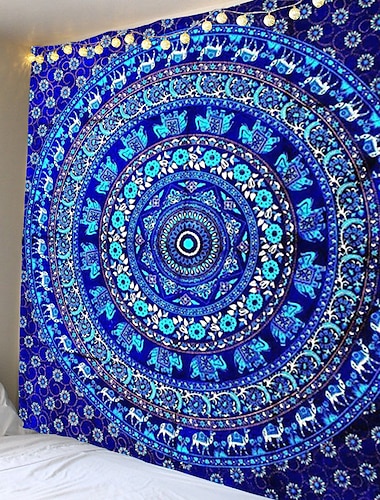  mandala bohemio tapiz de pared arte decoración manta cortina colgante hogar dormitorio sala de estar dormitorio decoración boho hippie psicodélico floral flor de loto indio