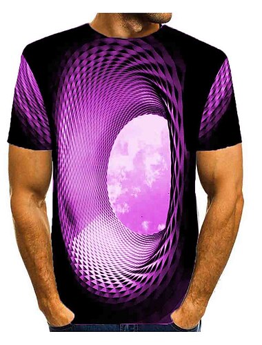  Per uomo Pop art 3D Print Camicia maglietta Manica corta maglietta Stampa 3D Rotonda Camicia Essenziale Giornaliero Blu Verde Rosso rosa Abbigliamento Normale S M L XL 2XL 3XL 4XL