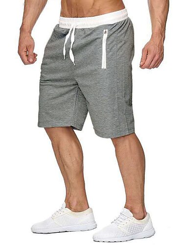  Herren kurze Sporthose Laufshorts kurze hosen Sporthose Kurz Kordelzug Tasche mit Reißverschluss Unten Casual Athlässigkeit Atmungsaktiv Weich Schweißableitend Fitnesstraining Aufführung Basketball