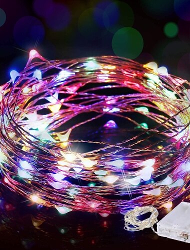  Fiesta de Recepción de Boda Elegante Luces de Cuerda LED 10m 100 LED Impermeables Luces de Cuerda de Alambre de Hadas 4pcs 2pcs 1pc para Decoración de Fiesta de Boda Hogar Vacaciones Exterior Blanco